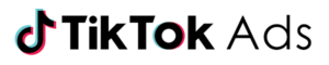 Logo do TikTok Ads, plataforma de anúncios em vídeo usada pela Gera Leads para estratégias de tráfego pago